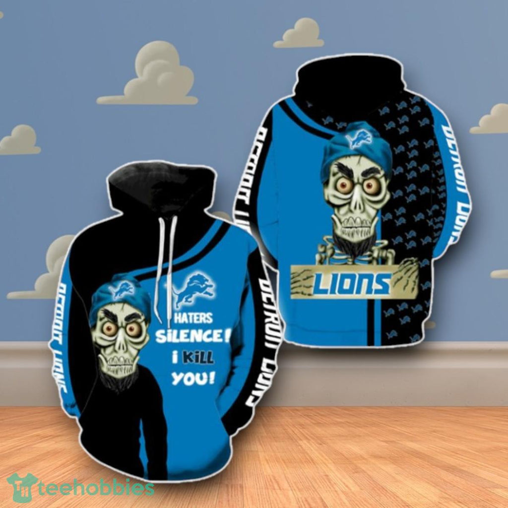 Detroit Lions Skull Full For Men And Women 3D Hoodie Impressive Gift