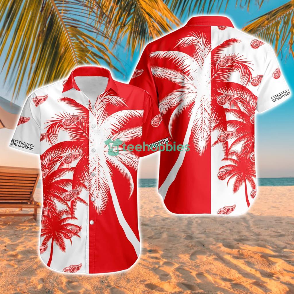 Detroit Red Wings Aloha Tropical Hawaiian Shirt For Men And Women Custom Name