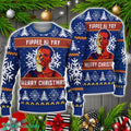 Die Hard Bruce Willis Christmas Movie Ugly Sweater Christmas Holiday Gift