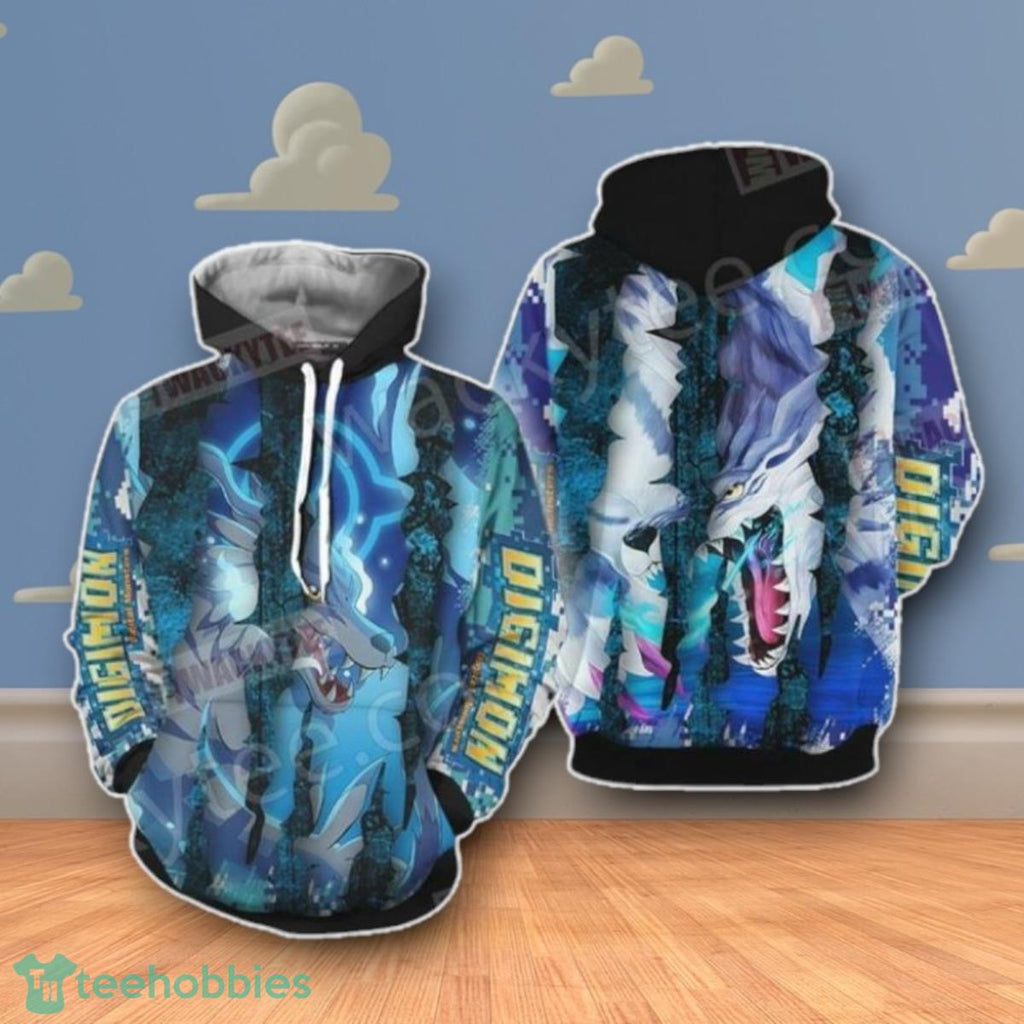 Digimon Garurumon New 3D Hoodie Impressive Gift