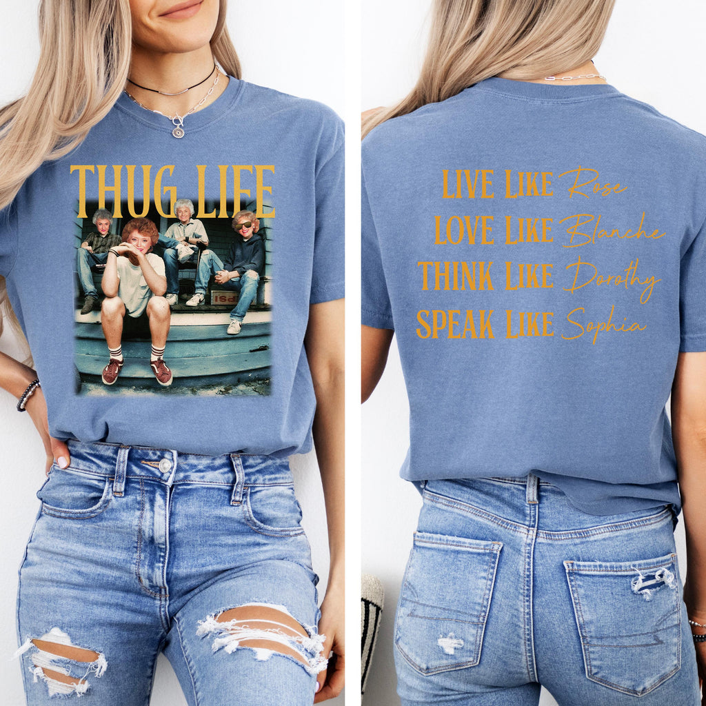 Golden Sided Thug Life Golden Fan Golden Lover 80s Tv Sitcom Tee Golden Club Movie