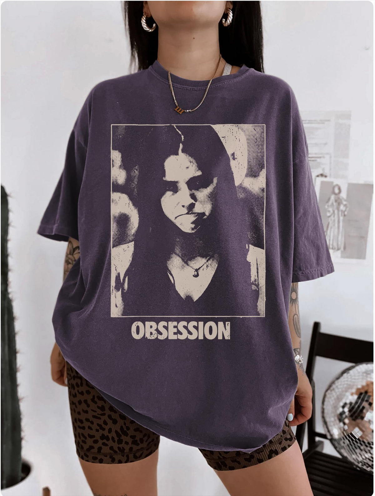 Vintage Obsession Frowning Nikki Gothic Horror Tee Unisex