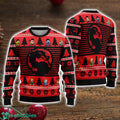 Dragon King Ugly Christmas Sweaters Sub Zero Scorpion Ugly Christmas Sweater Holiday Gift