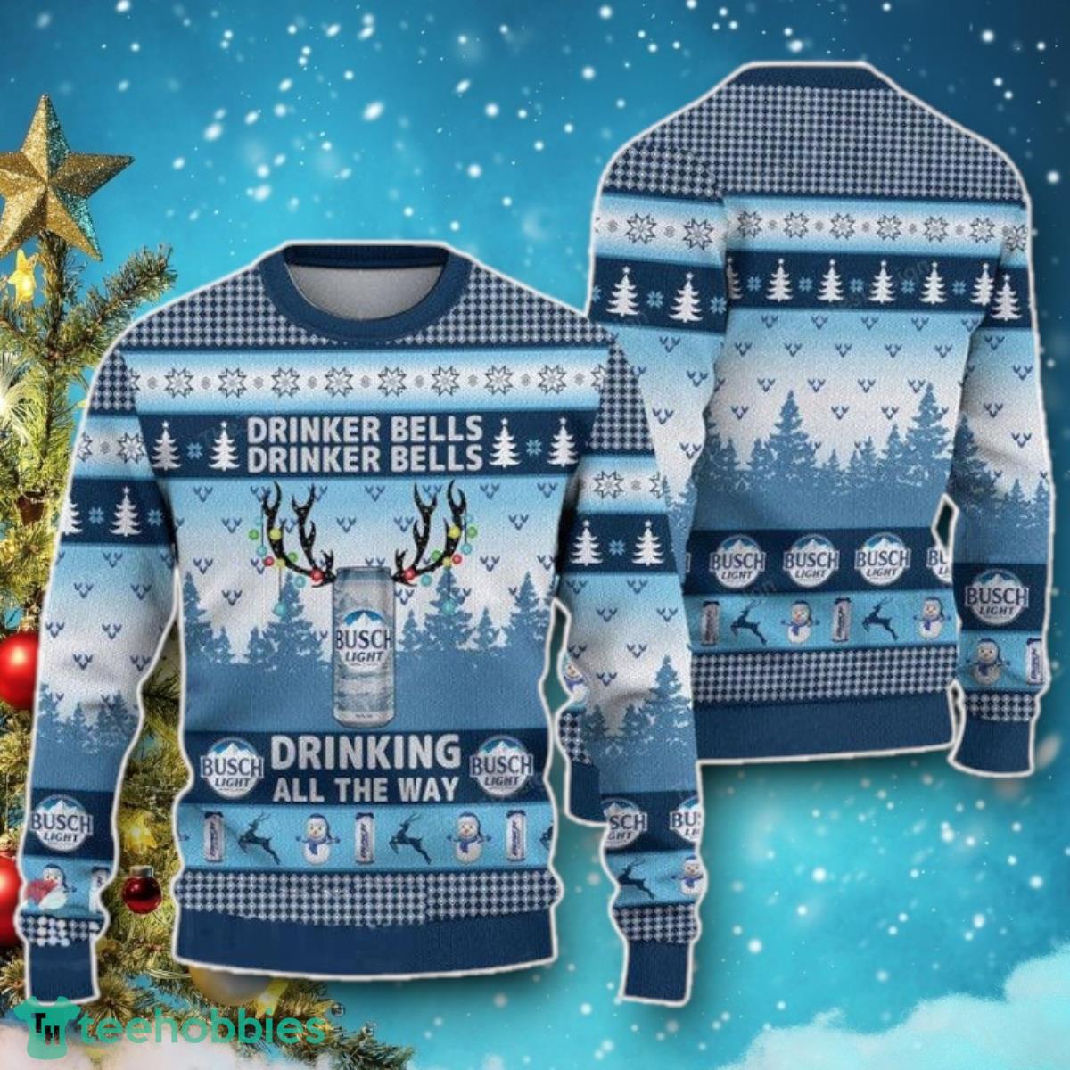 Drinker Bells Busch Light Christmas Ugly Sweater Special Gift