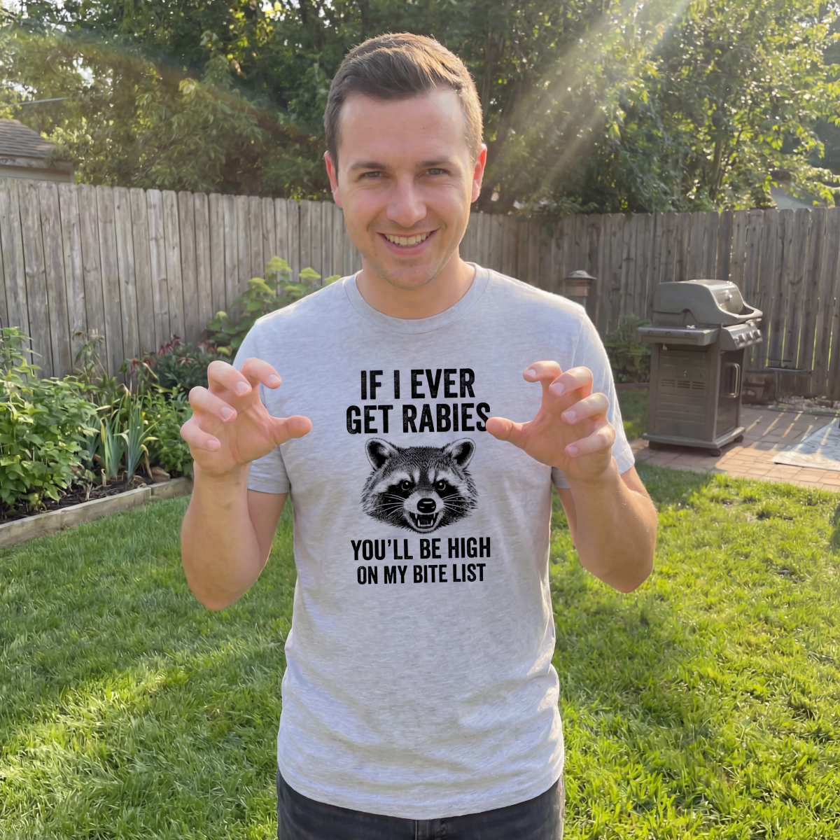 If I Ever Get Rabies You'll Be High Up On My Bite - Unisex , , , Long Sleeve Tee