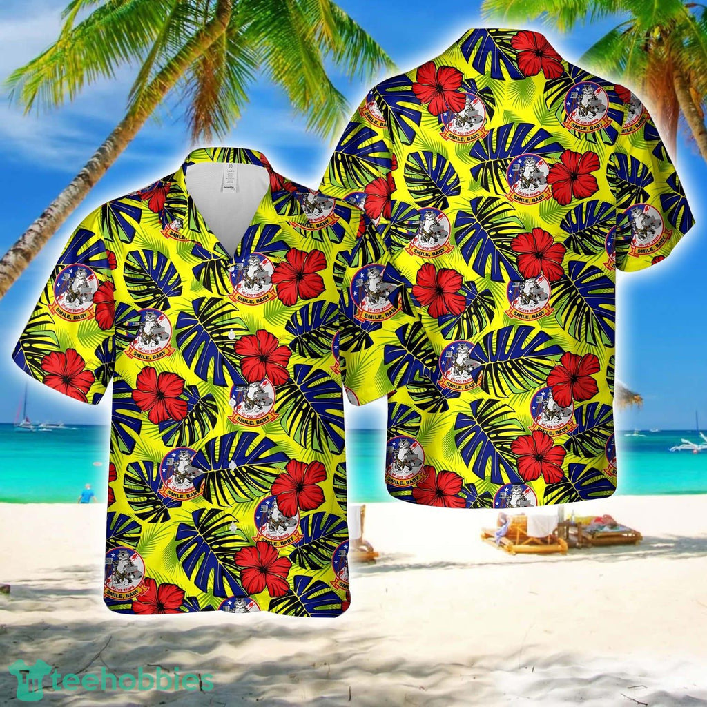 F-14 Tomcat – VF-102 – TARPS – Smile, Baby! Hawaiian Shirt Beach Shirt