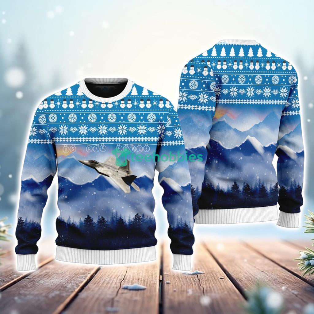 F-22 Raptor American New Trend Ugly Sweater Christmas 3D Best Gift