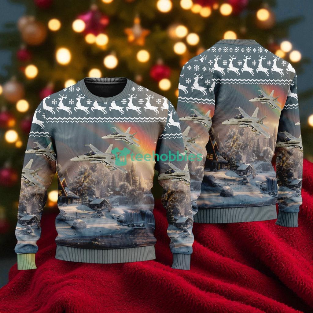 Fa-18 Hornet American Airlines Christmas House Under The Rainbow Ugly Sweater For You