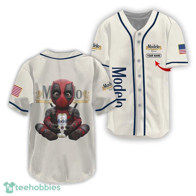 Fans Personalized Modelo Time with Deadpool Baseball Jersey For Men Women