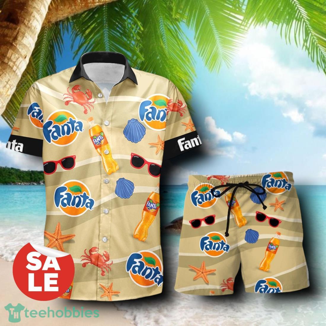 Fanta Summer Seafood Combo Hawaiian Shirt & Shorts For Men Women