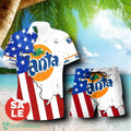 Fanta USA Flag Aloha Summer Beach Combo Hawaiian Shirt & Shorts For Men Women