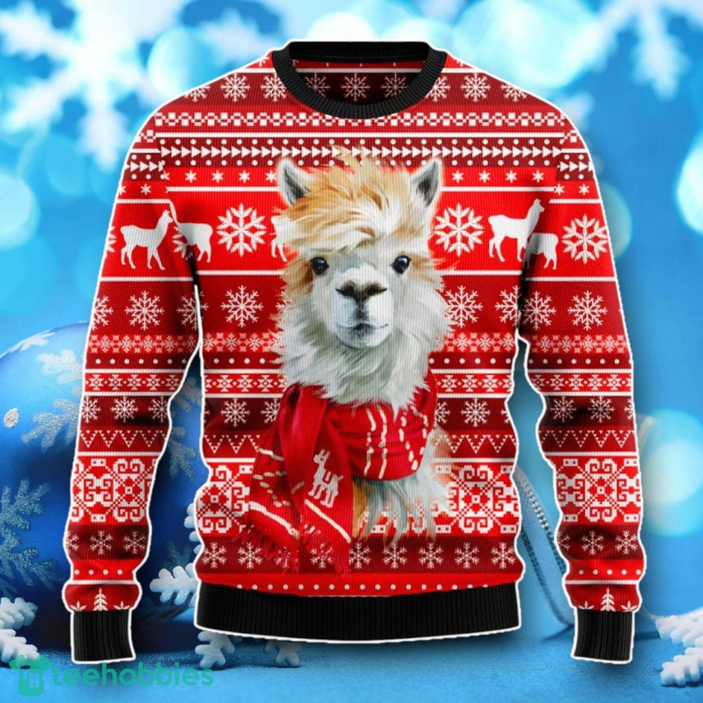 Festive Llama Xmas Ugly Christmas Sweater Unique Gift