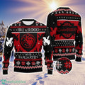 Fire And Blood House Targaryen Arya Stark Game Thrones Ugly Christmas Sweater Holiday Gift