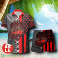 Fireball Cinnamon Whisky USA Flag Combo Hawaiian Shirt & Shorts For Men Women