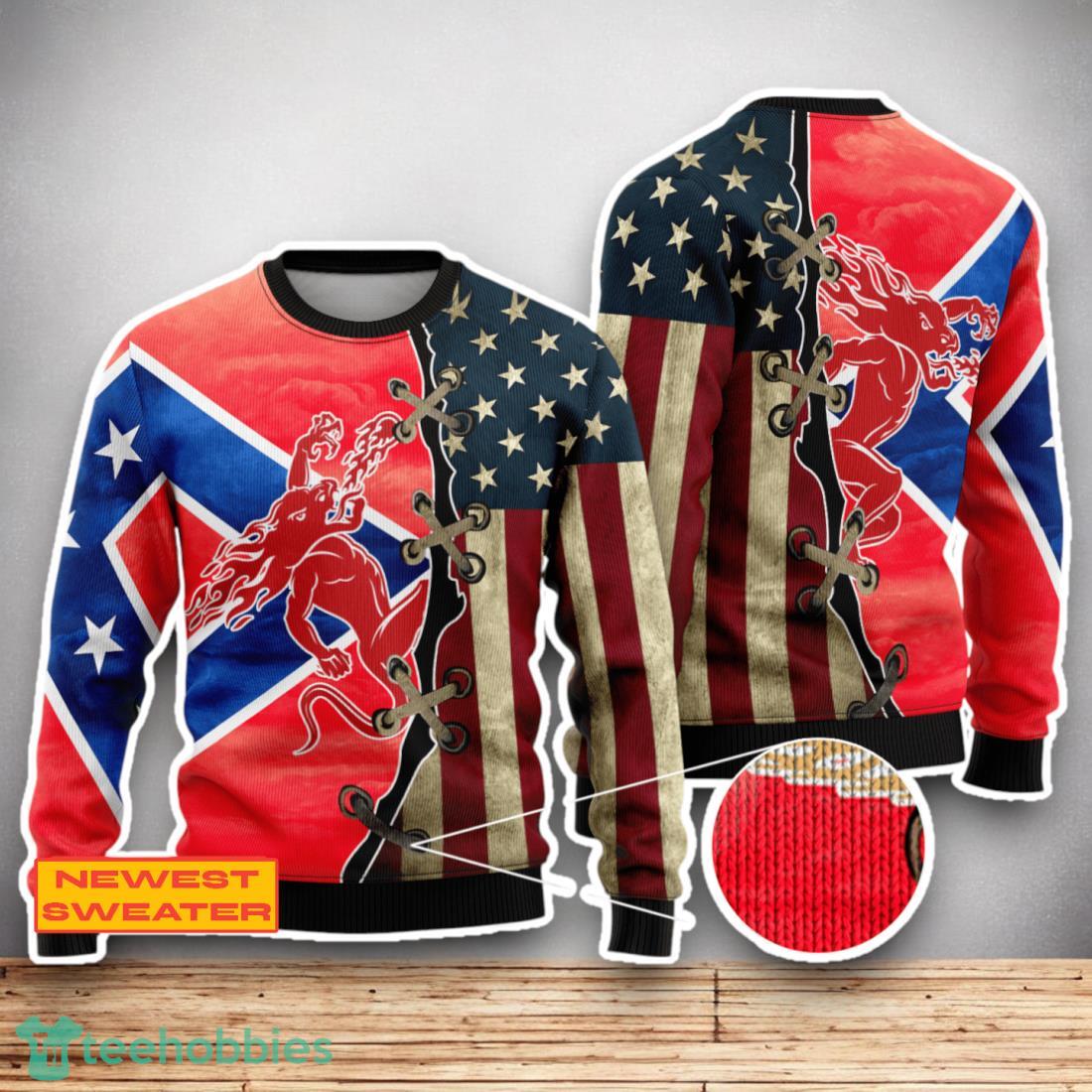 Fireball USA Flag 3D Sweater For Men Women