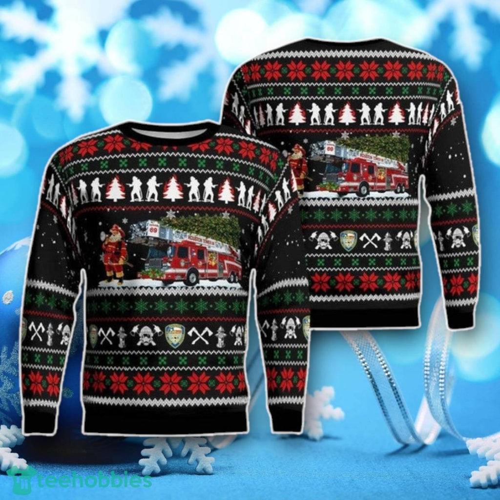 Firefighter Ugly Christmas Sweater Unique Gift