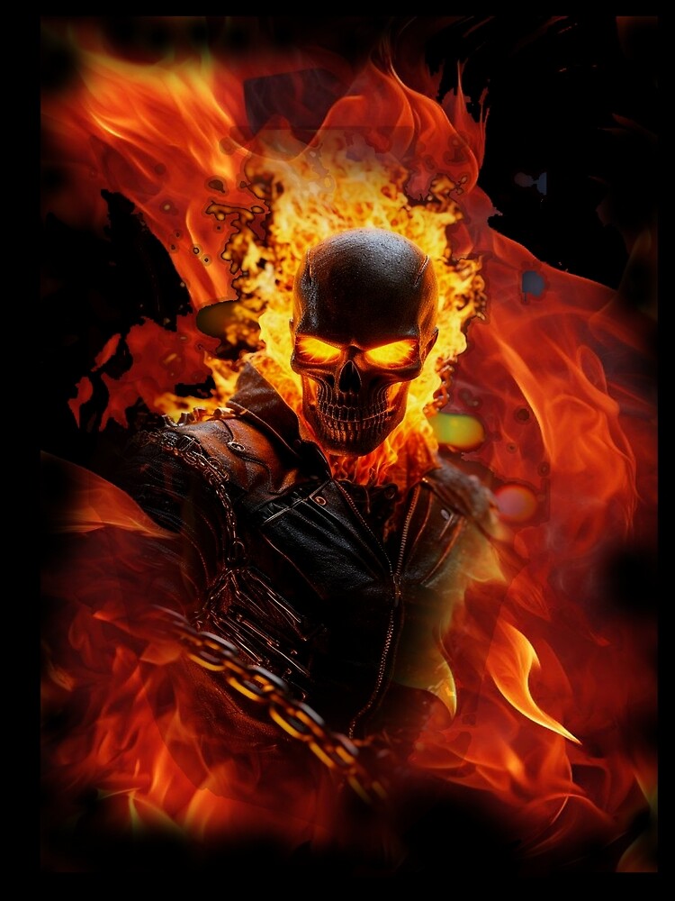 fire Skull by White Tiger Designz