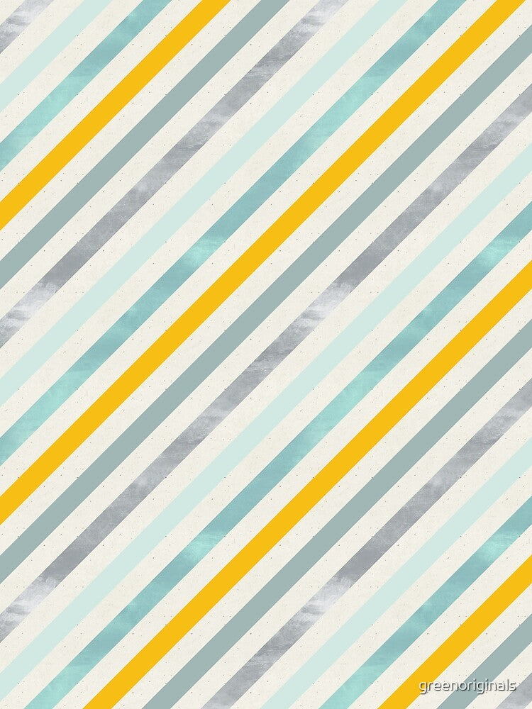 Diagonal Stripes in Blue Silver and Gold by greenoriginals