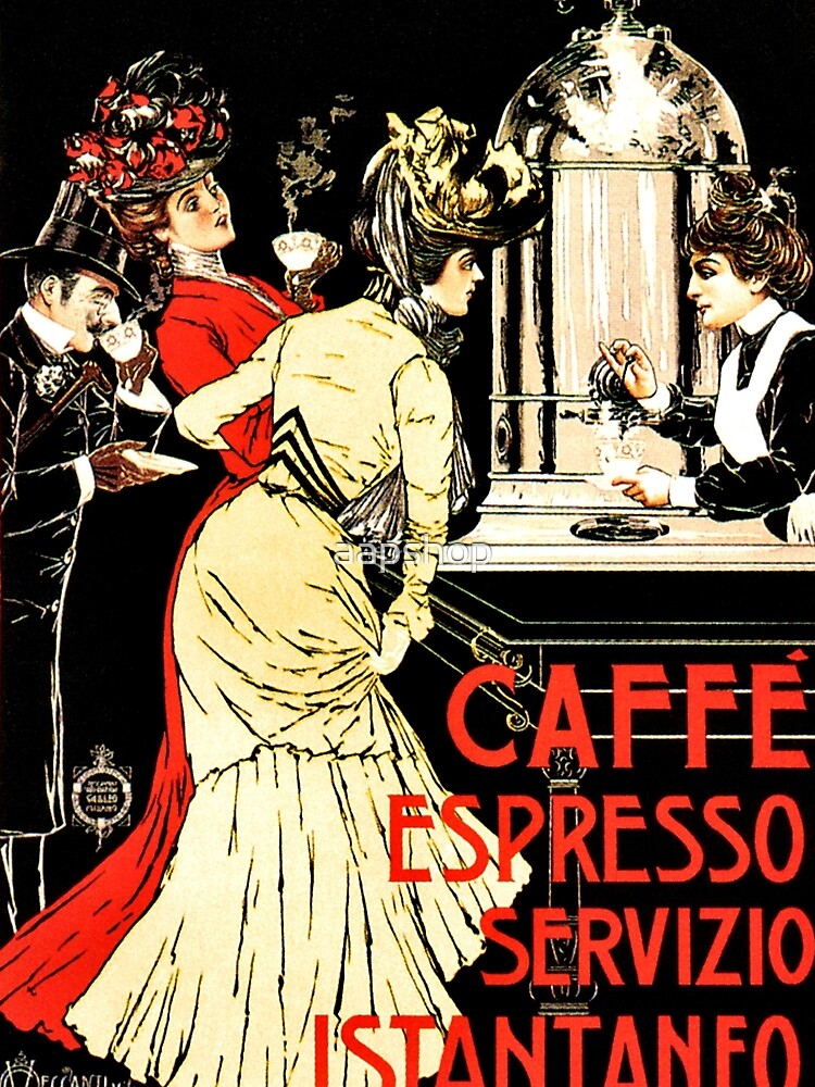 Vintage antique Italian coffeehouse advertising by aapshop