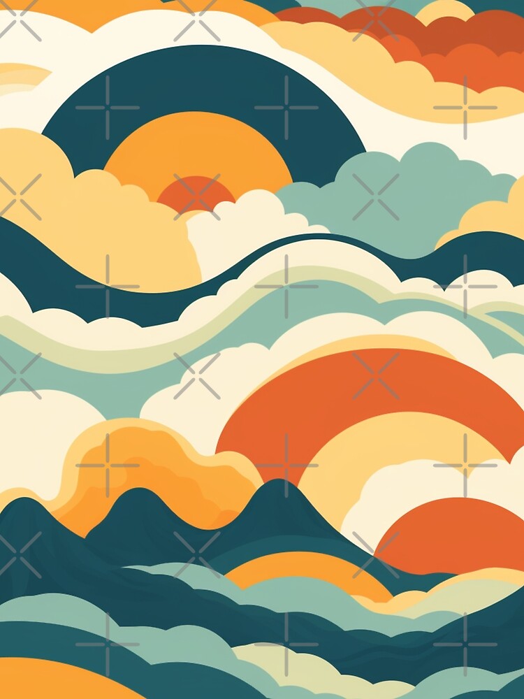 Retro sunset and sky by bigmoments