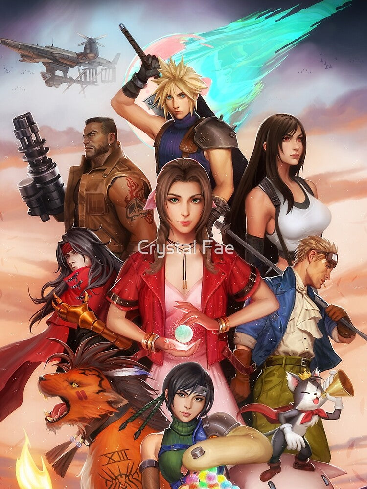 Final Fantasy 7Final Fantasy VII FF7 Cast Art by crystalg