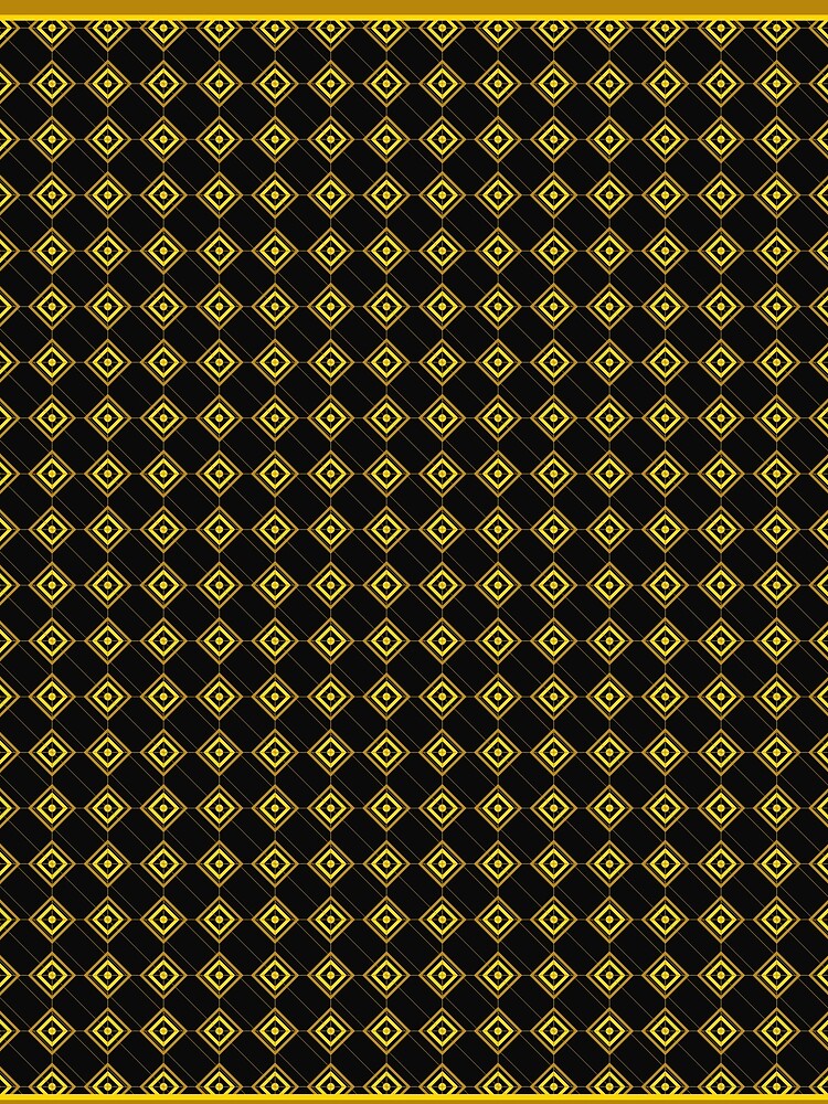 Luxury African Black Gold Diamond Geometric Pattern by AfricanArtHub