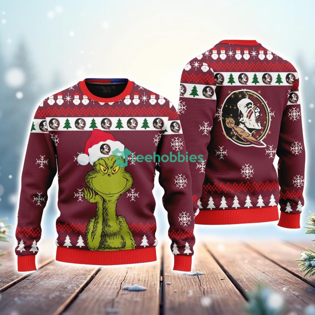 Florida State Seminoles NCAA The Grinch Funny Merry Christmas Ugly Sweater 3D New Trend