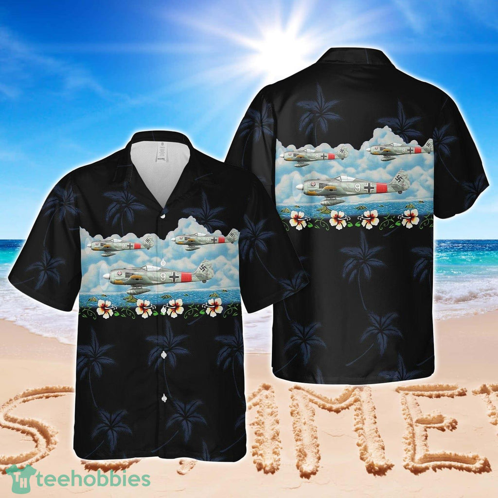 Focke-Wulf Fw 190 A-7, Hauptmann Alfred Grislawski, 1.JG 1, Dortmund-Germany, January 11, 1944 Hawaiian Shirt Beach Summer Shirt