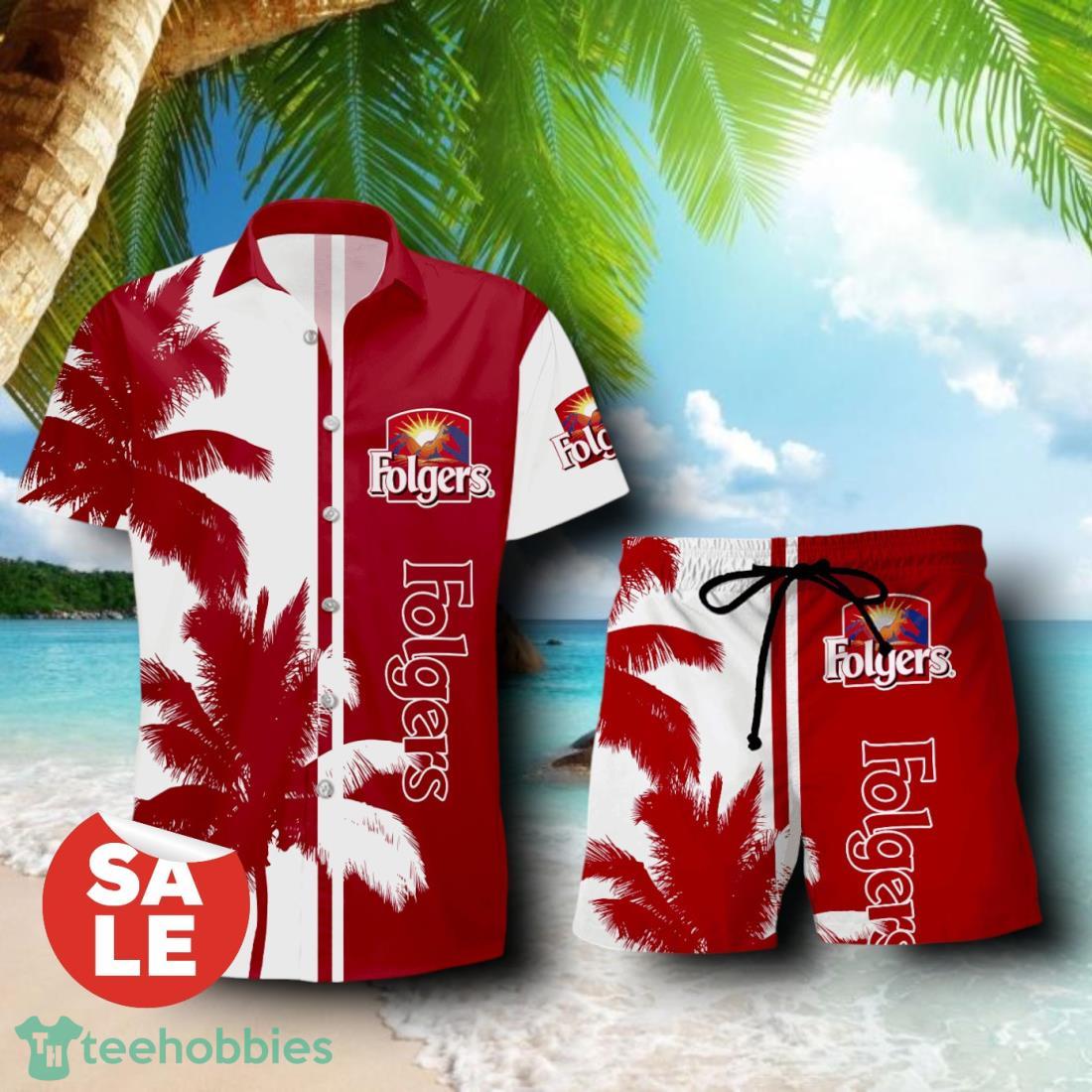 Folgers Palm Tree Combo Hawaiian Shirt & Shorts For Men Women