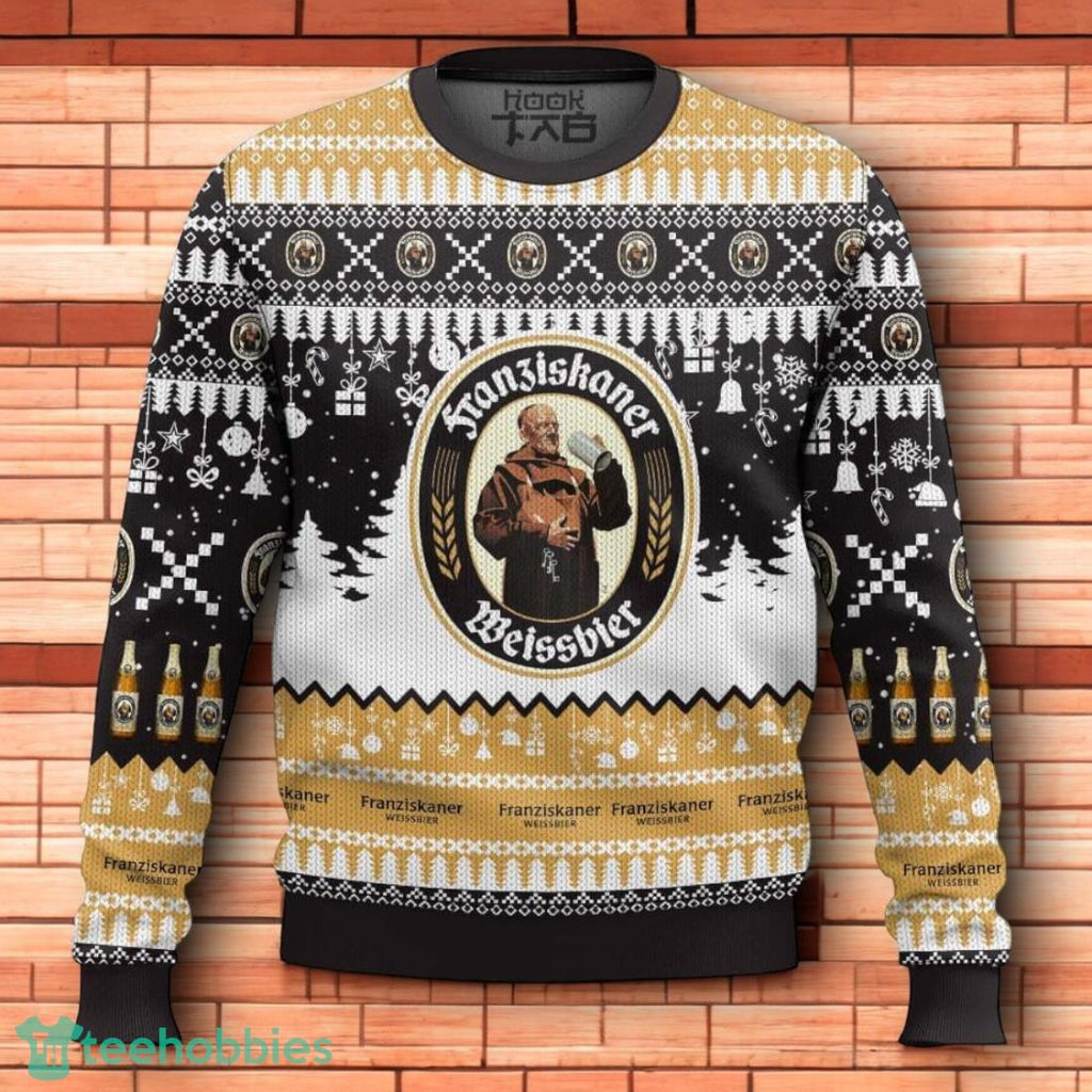 Franziskaner German Beer Ugly Christmas Sweater 3D Design For Men Women