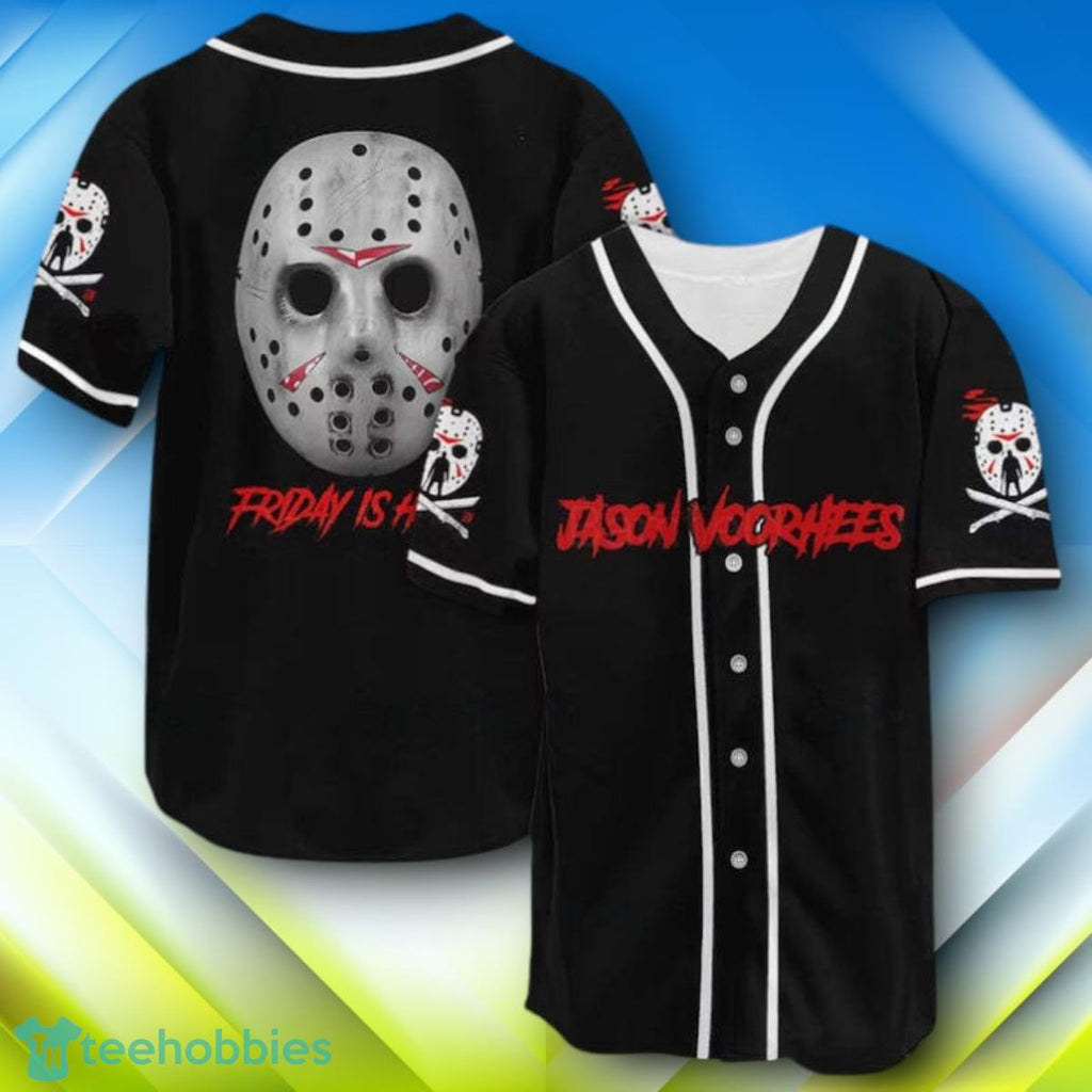 Friday Is Halloween Jason Voorhees Halloween Baseball Jersey Style Gift