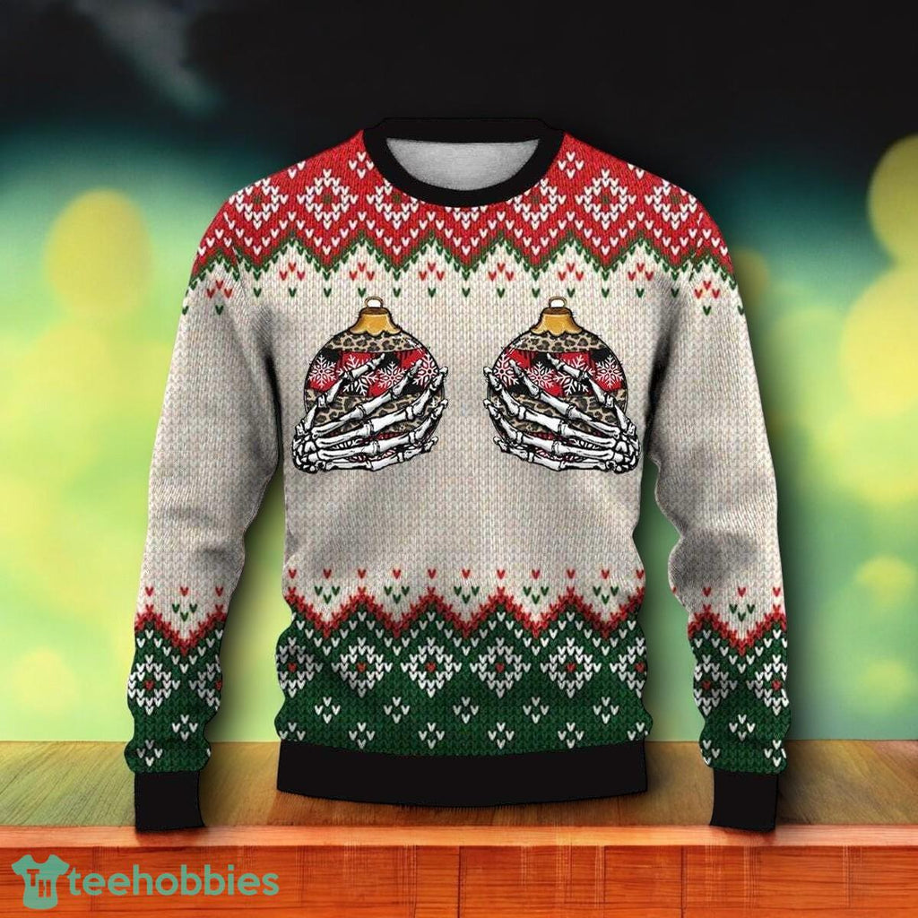Fun Christmas Print Casual Crew Neck Ugly Christmas Sweater For Men Women