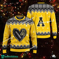 Funny Heart Football Appalachian State Mountaineers Christmas Sweater For Men Women