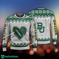 Funny Heart Football Baylor Bears Christmas Sweater AOP Gift For Adult