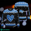 Funny Heart Football Middle Tenn Blue Raiders Christmas Sweater Gift For Adult