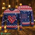 Funny Heart Football New York Giants Christmas Sweater Gift Holidays