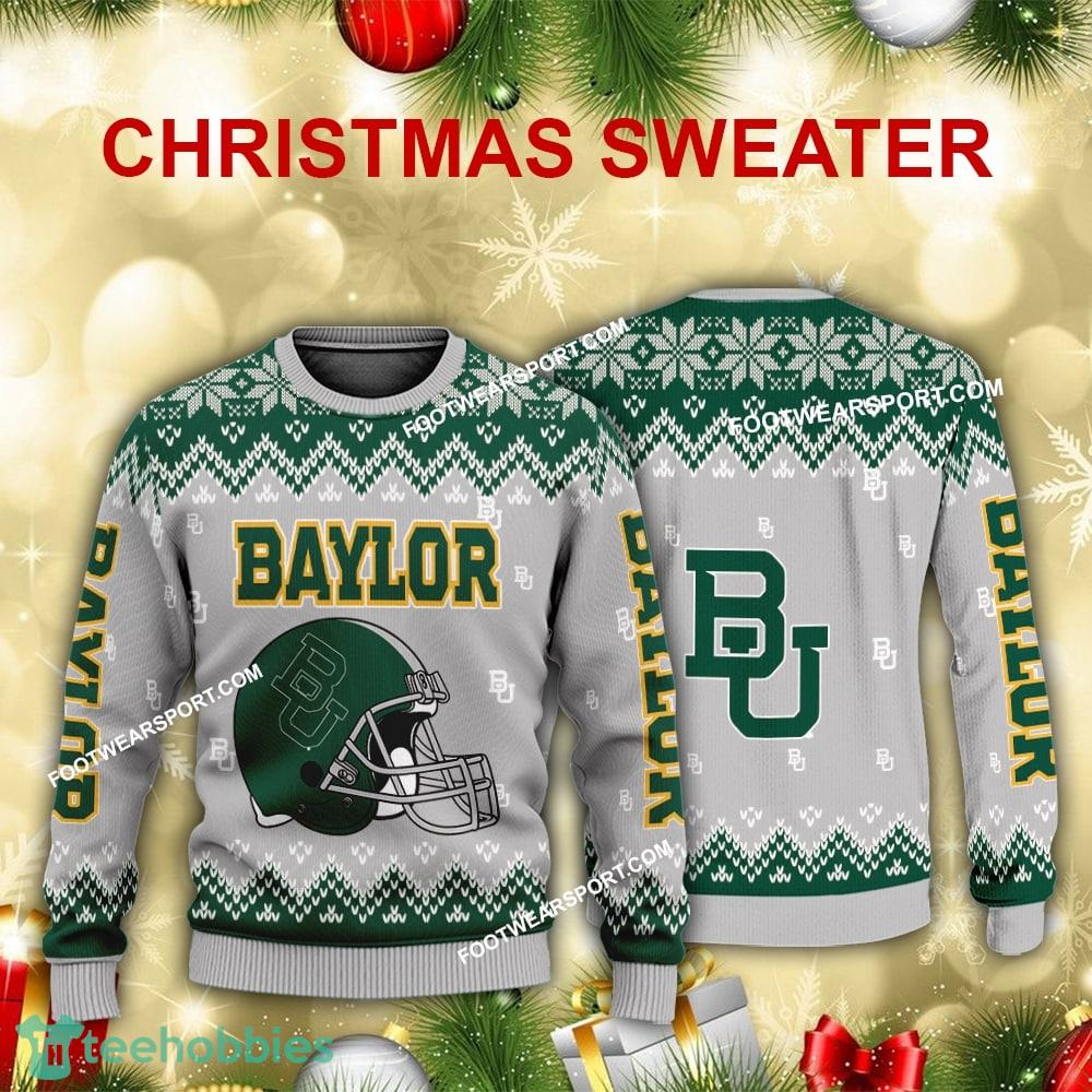 Funny Helmet Baylor Bears Christmas 3D Sweater For Men Women