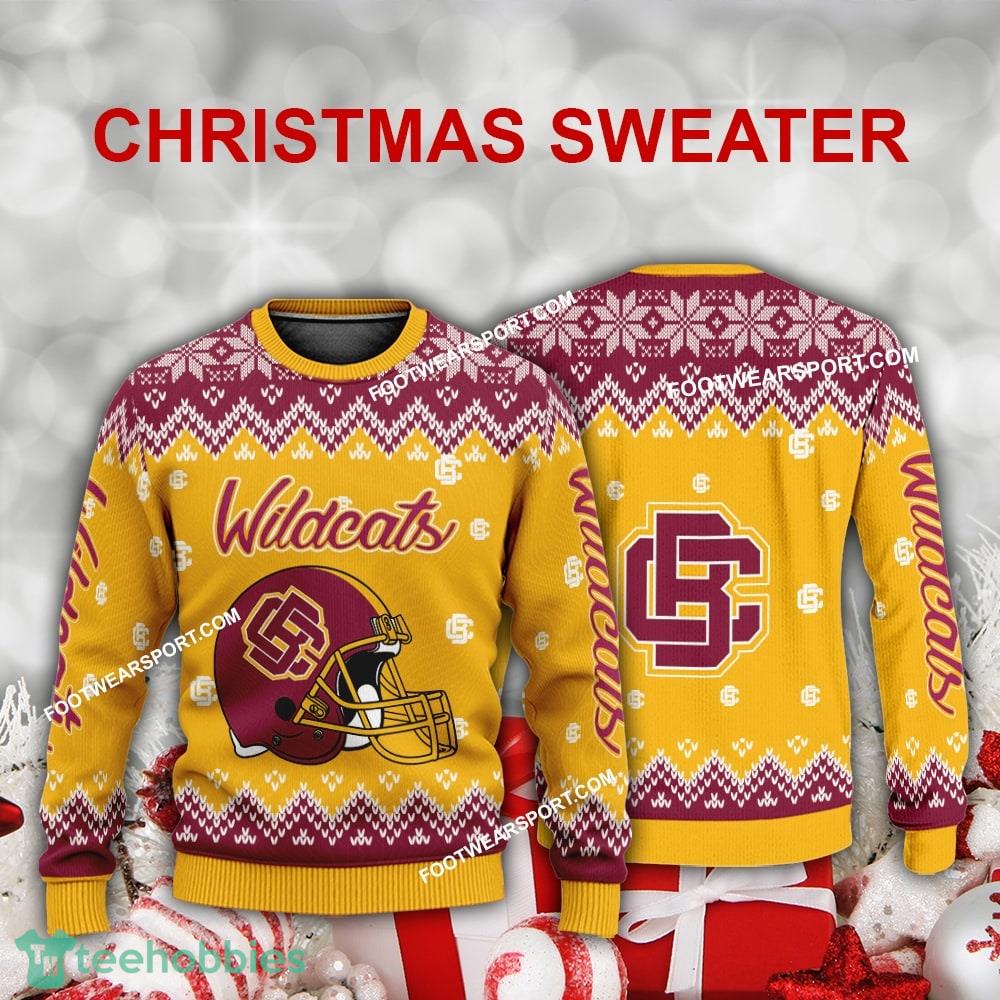 Funny Helmet Bethune Cookman Wildcats Christmas Sweater AOP For Men Women