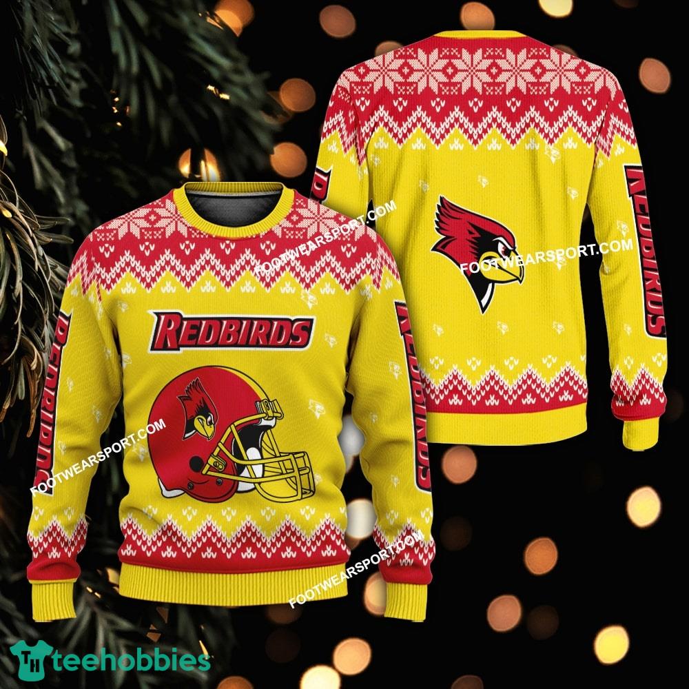 Funny Helmet Illinois State Redbirds Christmas Sweater AOP Gift Holidays