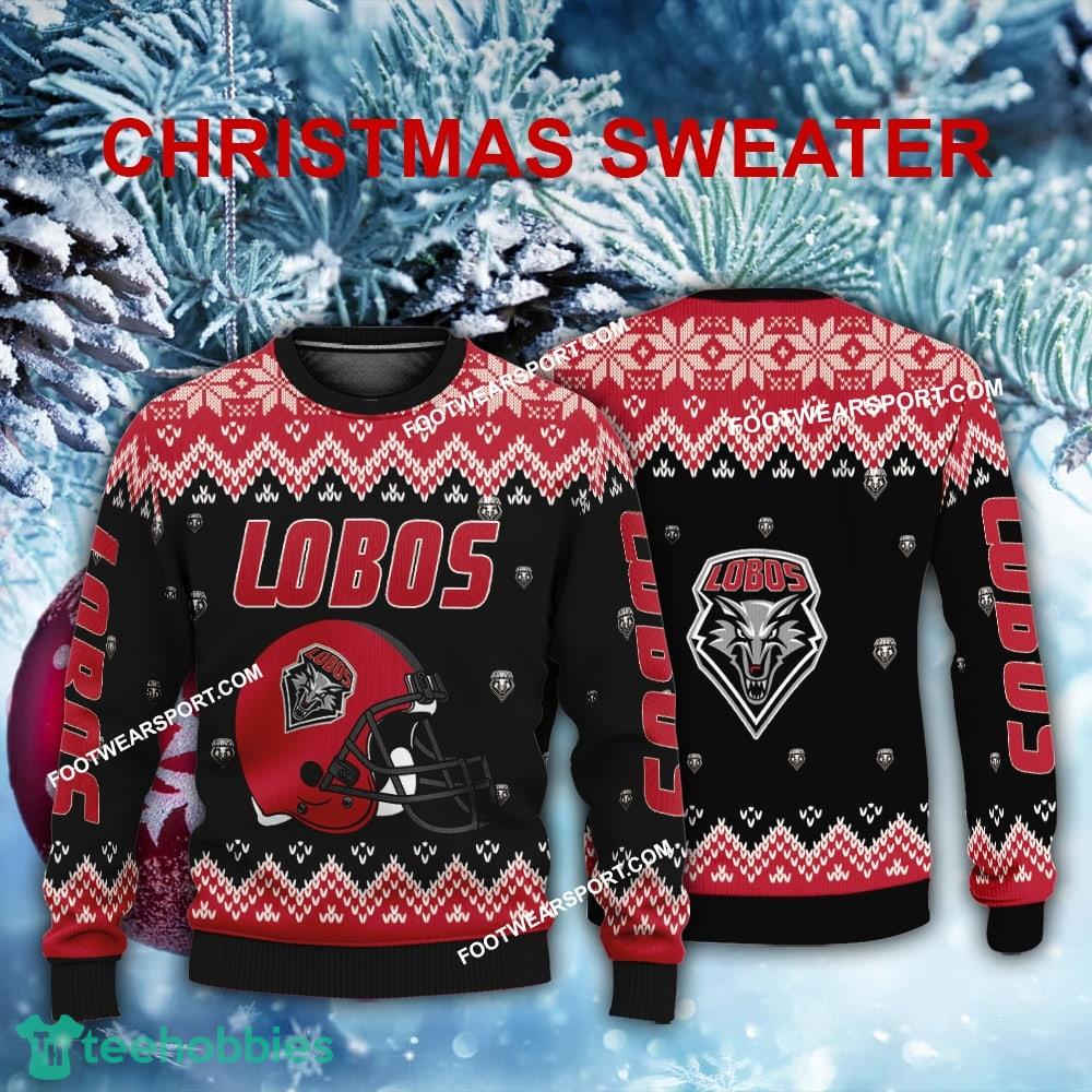 Funny Helmet New Mexico Lobos Christmas 3D Sweater Gift Holidays
