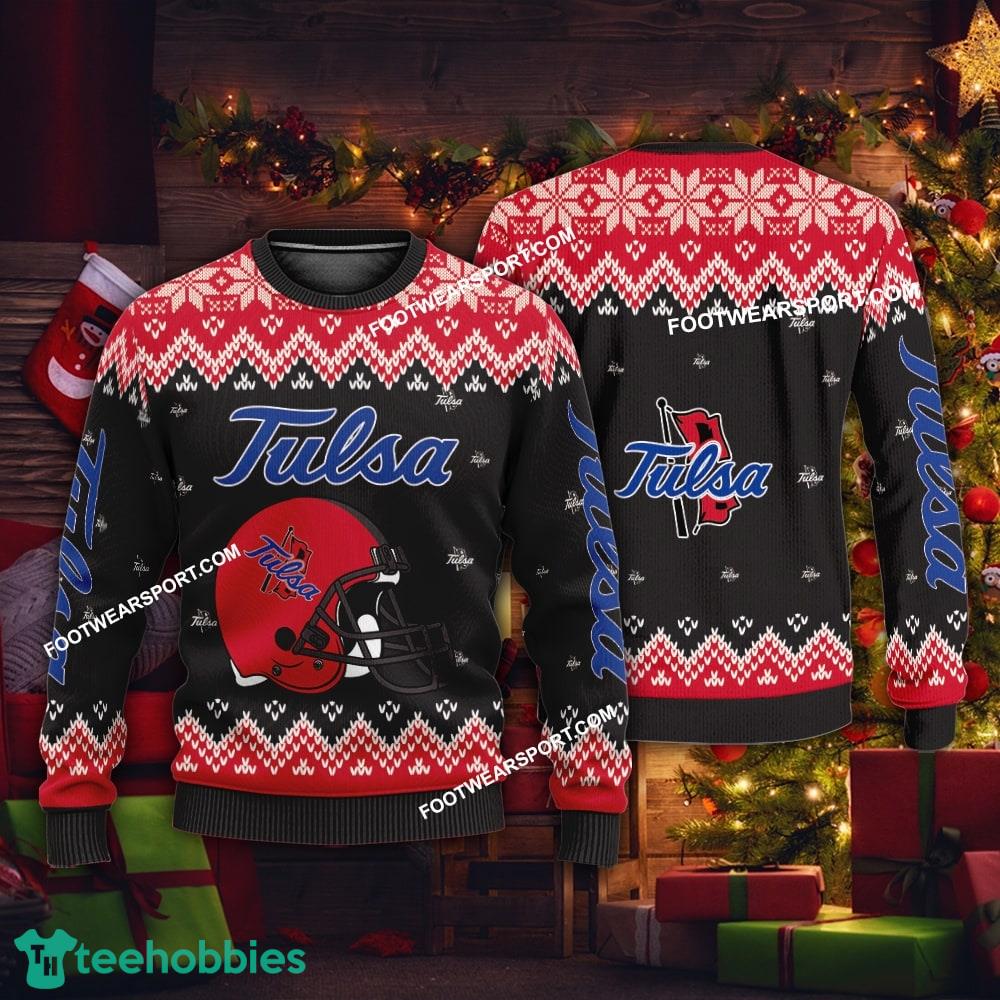 Funny Helmet Tulsa Golden Hurricane Xmas Sweater AOP Gift For Adult