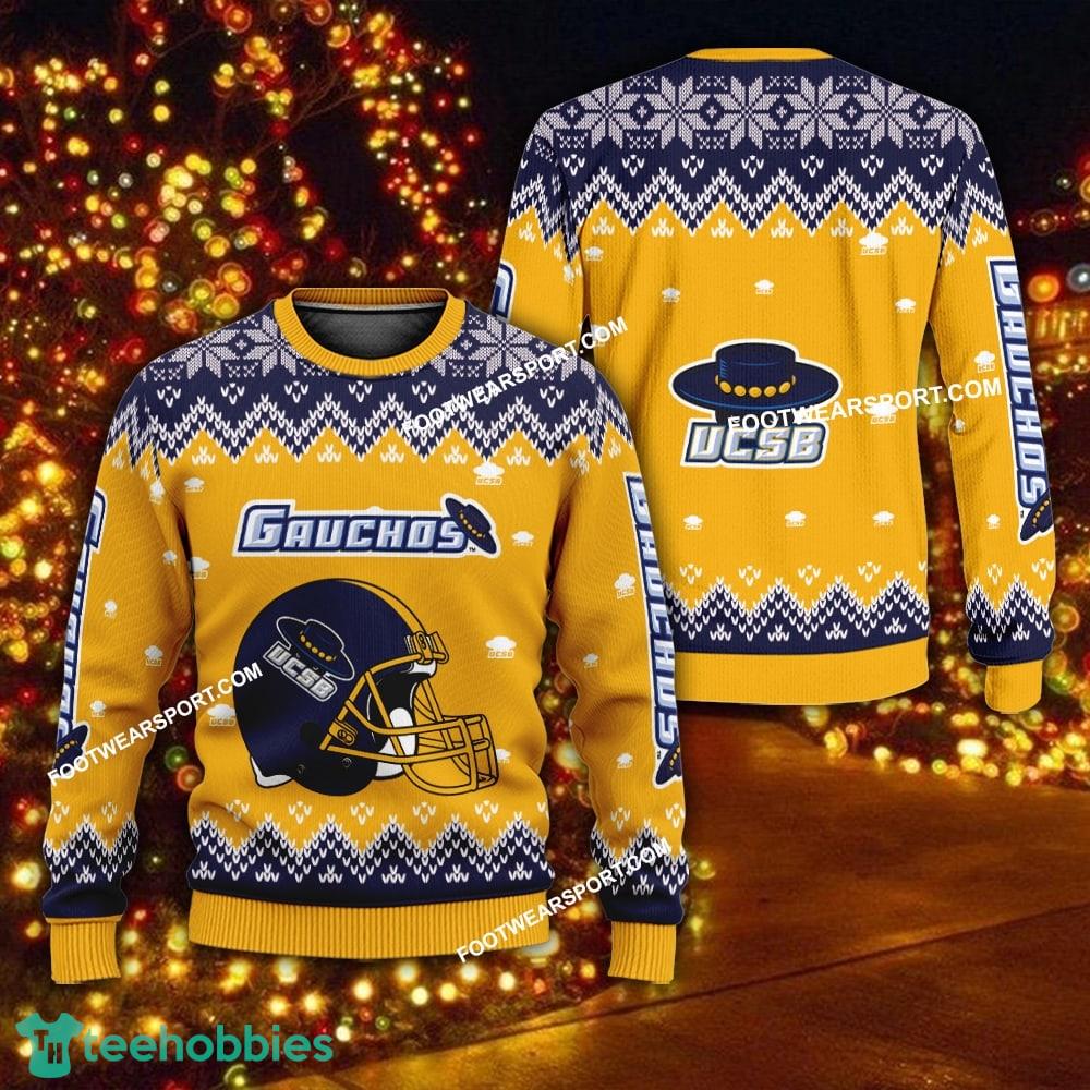 Funny Helmet UC Santa Barbara Gauchos Christmas Sweater Gift Holidays