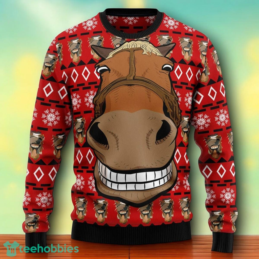 Funny Horse Christmas Ugly Christmas Sweater For Men Women