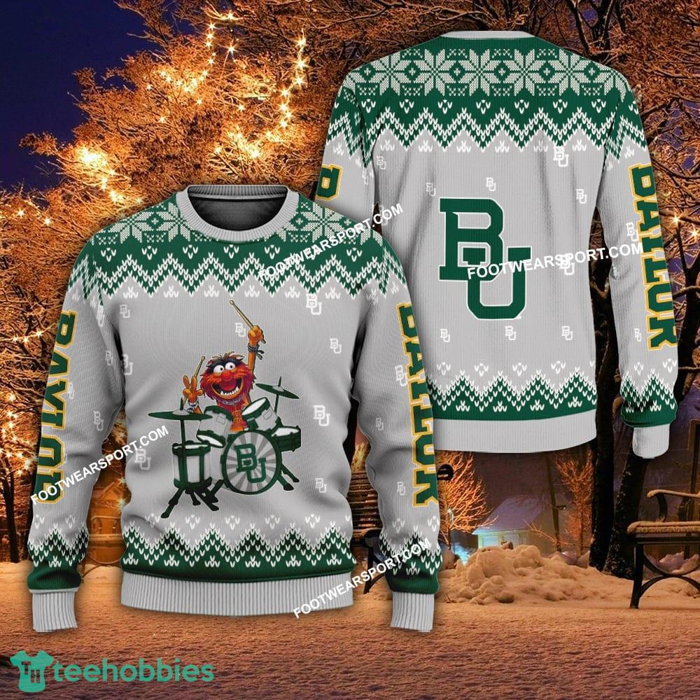 Funny Muppets Play Drums Baylor Bears Xmas Sweater Gift For Adult