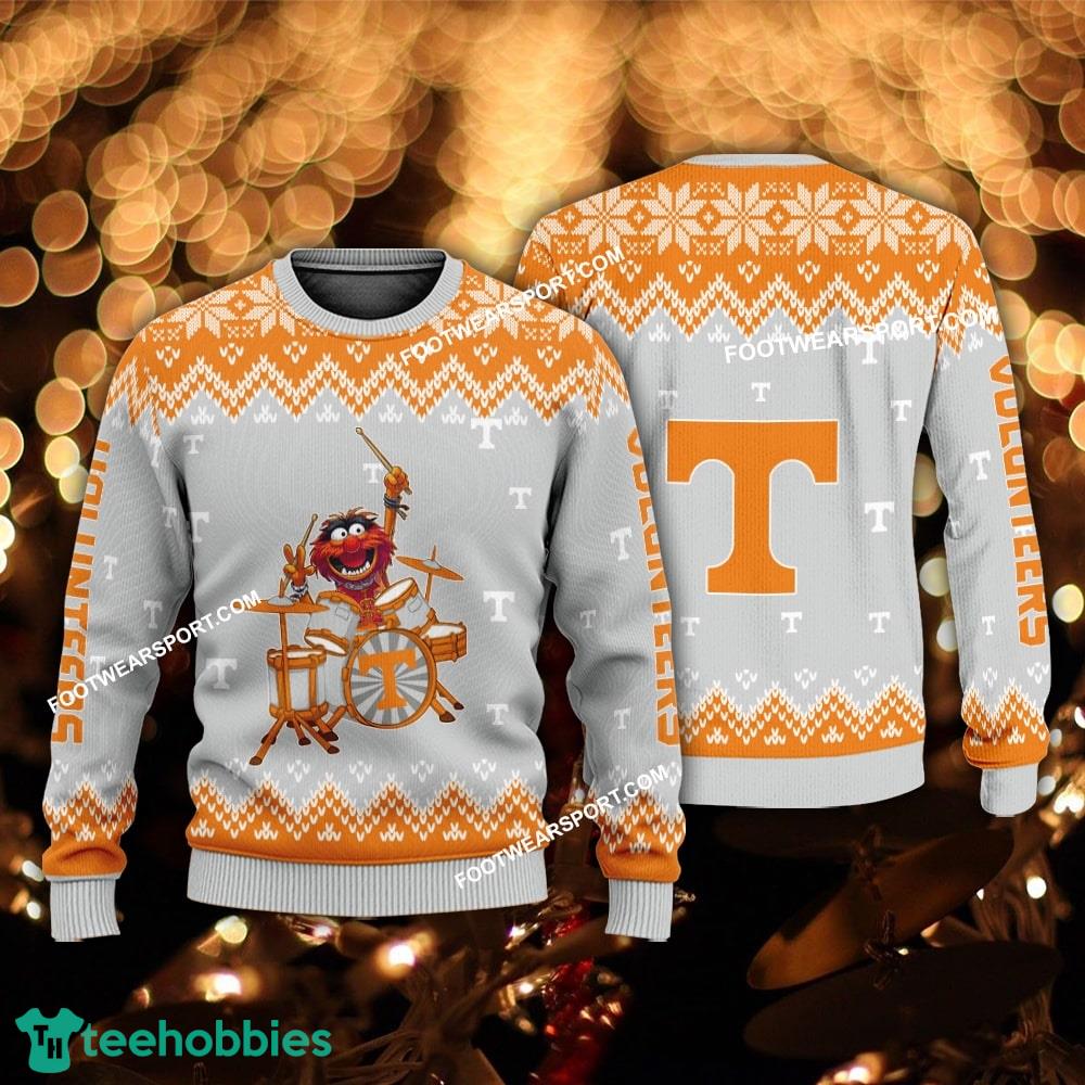Funny Muppets Play Drums Tennessee Volunteers Xmas Sweater Gift For Adult