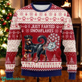 Funny Rottweiler Ugly Christmas Sweater I Just Farted Snowflakes Dog Xmas