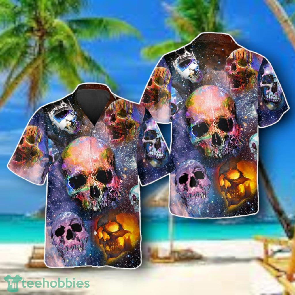 Galaxy Skull Hawaiian Shirt Style Gift