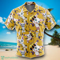 Gatomon Digimon Men’s Short Sleeve Button Up Hawaiian Shirt Impressive Gift
