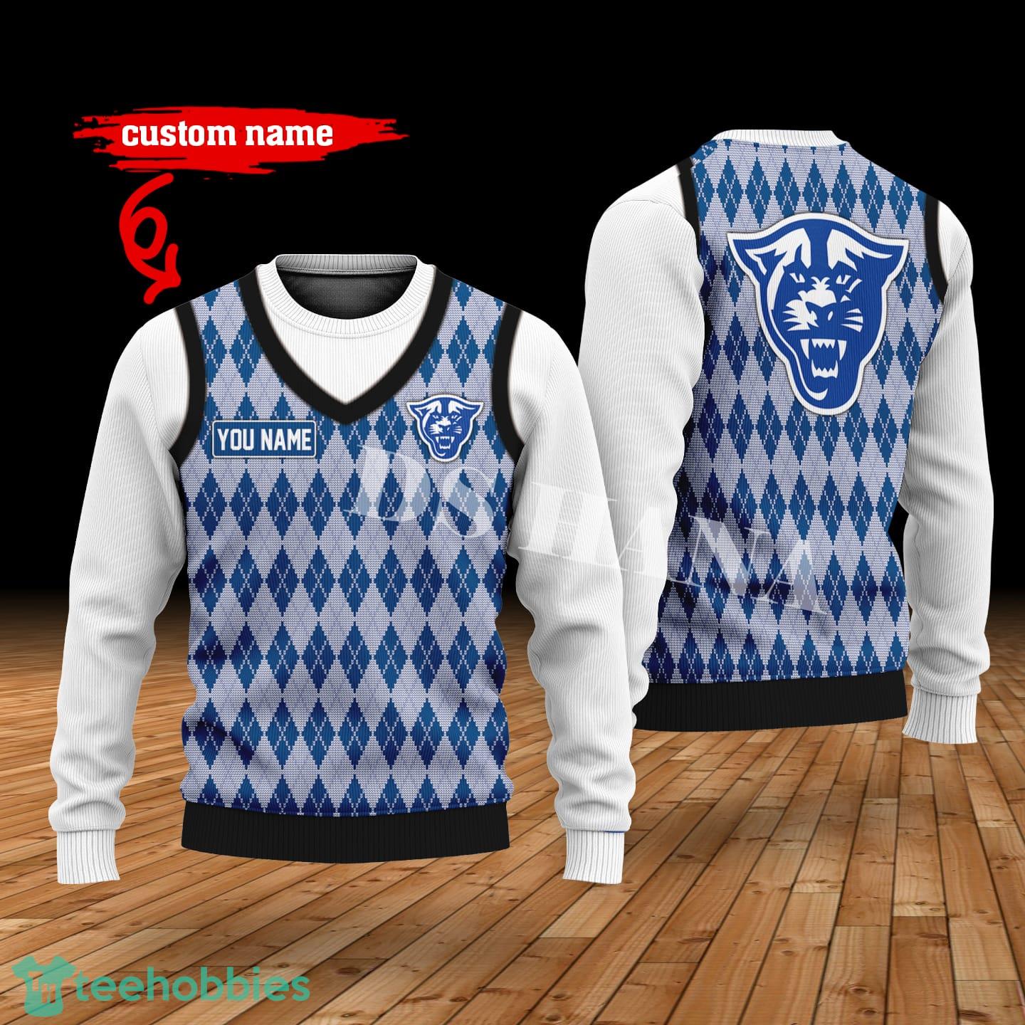 Georgia State Panthers Custom Name New Style Sweater Ghile Style 3D Print Christmas Sweater