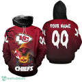 Gift Style Kansas City Chiefs Death Halloween Soft Hoodie AOP Custom Number And Name